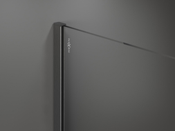Mexen Kioto Duschwand Walk-in 100 x 200 cm, weißes Ombre 8 mm, gebürstetes Gun Gray - 800-100-101-66-86