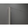Mexen Kioto Duschwand Walk-in 100 x 200 cm, Ombre Weiß 8 mm, gebürsteter Nickel - 800-100-101-97-86