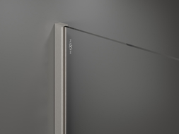 Mexen Kioto Duschwand Walk-in 150 x 200 cm, ombre weiß 8 mm, gebürsteter Nickel - 800-150-101-97-86