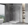 Mexen Mist-F Faltbare Duschkabine links 90 x 75 cm, transparent, Chrom - 8A6T-090-075-01-00-L