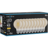 Mexen Vintis 10x LED-Filament-Glühbirne E27, G80, 6W, Warm - 2700K, 400 lm, Bernstein - L155-E27-0627-50x10