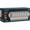 Mexen Vintis 10x LED-Filamentlampe E27, G80, 6W, Warm - 2700K, 510 lm, smoke - L155-E27-0627-70x10