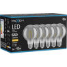 Mexen Vintis 6x LED-Filament-Glühbirne E27, G80, 8W, Warm - 2700K, 680 lm, Rauch - L155-E27-0827-70x06