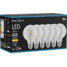 Mexen Vintis 6x LED-Filament-Spiralbirne E27, G80, 4W, Warm - 2700K, 420 lm, klar - L165-E27-0427-00x06