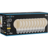 Mexen Vintis 10x LED-Filament-Spirallampe E27, G80, 8W, Warm - 2700K, 650 lm, bernstein - L165-E27-0827-50x10