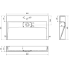 Mexen Ava Aufsatzwaschbecken aus Konglomerat 1/O 80 x 46 cm, weiß - 23018001