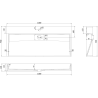 Mexen Ava Aufsatzwaschbecken aus Konglomerat 1/O 100 x 46 cm, weiß - 23011001