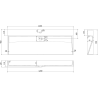 Mexen Ava Aufsatzwaschbecken aus Konglomerat 1/O 120 x 46 cm, weiß - 23011201