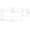 Mexen Ava Tischaufsatzwaschbecken aus Konglomerat 1/O 120 x 46 cm, weiß - 23011201