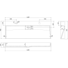 Mexen Ava Aufsatzwaschbecken aus Konglomerat 2/O 120 x 46 cm, weiß - 23011202