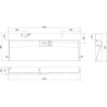 Mexen Ava Tischaufsatzwaschbecken aus Konglomerat 2/O 120 x 46 cm, schwarz - 23011272