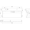 Mexen Ava Aufsatzwaschbecken aus Konglomerat 2/O 100 x 46 cm, schwarz - 23011072
