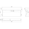 Mexen Ava Aufsatzwaschbecken aus Konglomerat B/O 100 x 46 cm, weiß - 23011000