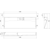 Mexen Ava Aufsatzwaschbecken aus Konglomerat B/O 100 x 46 cm, schwarz - 23011070