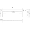 Mexen Ava Aufsatzwaschbecken aus Konglomerat B/O 120 x 46 cm, schwarz - 23011270