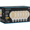 Mexen Vintis 6x Filament-LED-Glühbirne E27, G95, 2W, Warm - 2200K, 180 lm, amber - L157-E27-0222-50x06
