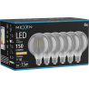 Mexen Vintis 6x LED-Filament-Glühbirne E27, G95, 2W, Warm - 2200K, 150 lm, Rauch - L157-E27-0222-70x06