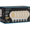 Mexen Vintis 6x LED-Filamentlampe E27, G95, 4W, Warm - 2200K, 400 lm, amber - L157-E27-0422-50x06
