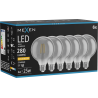 Mexen Vintis 6x LED-Filament-Glühbirne E27, G95, 4W, Warm - 2200K, 280 lm, Rauch - L157-E27-0422-70x06