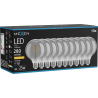 Mexen Vintis 10x LED-Filament-Glühbirne E27, G95, 4W, Warm - 2200K, 280 lm, Rauch - L157-E27-0422-70x10