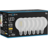 Mexen Vintis 6x LED-Filament-Glühlampe E27, G95, 4W, Warm - 2700K, 470 lm, klar - L157-E27-0427-00x06