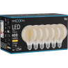 Mexen Vintis 6x Filament-LED-Glühbirne E27, G95, 4W, Warm - 2700K, 400 lm, Amber - L157-E27-0427-50x06