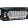 Mexen Vintis 10x Filament-LED-Glühbirne E27, G95, 4W, Warm - 2700K, 300 lm, Rauchglas - L157-E27-0427-70x10