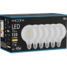 Mexen Vintis 6x Filament-LED-Glühbirne E27, G95, 6W, Warm - 2700K, 720 lm, klar - L157-E27-0627-00x06