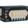 Mexen Vintis 6x LED-Filamentlampe E27, G95, 6W, Warm - 2700K, 600 lm, bernstein - L157-E27-0627-50x06