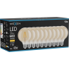 Mexen Vintis 10x LED-Filament-Glühlampe E27, G95, 6W, Warm - 2700K, 600 lm, bernstein - L157-E27-0627-50x10