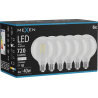 Mexen Vintis 6x LED-Filament-Glühbirne E27, G95, 6W, Neutral - 4000K, 720 lm, klar - L157-E27-0640-00x06