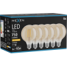 Mexen Vintis 6x LED-Filamentlampe E27, G95, 8W, Warm - 2200K, 750 lm, Bernstein - L157-E27-0822-50x06