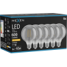 Mexen Vintis 6x filament LED Glühbirne E27, G95, 8W, Warm - 2200K, 600 lm, rauch - L157-E27-0822-70x06