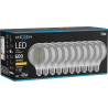 Mexen Vintis 10x LED-Filamentlampe E27, G95, 8W, Warm - 2200K, 600 lm, smoke - L157-E27-0822-70x10