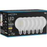 Mexen Vintis 6x LED-Filament-Glühbirne E27, G95, 8W, Warm - 2700K, 1055 lm, klar - L157-E27-0827-00x06