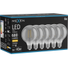 Mexen Vintis 6x LED-Filamentlampe E27, G95, 8W, Warm - 2700K, 680 lm, Smoke - L157-E27-0827-70x06