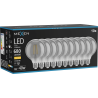 Mexen Vintis 10x LED-Filamentlampe E27, G95, 8W, Warm - 2700K, 680 lm, Rauch - L157-E27-0827-70x10