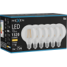 Mexen Vintis 6x LED-Filamentlampe E27, G95, 10W, Warm - 2700K, 1320 lm, klar - L157-E27-1027-00x06