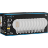 Mexen Vintis 10x LED-Filament-Glühbirne E27, G95, 10W, Warm - 2700K, 1320 lm, klar - L157-E27-1027-00x10
