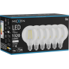 Mexen Vintis 6x Glühbirne Filament LED E27, G95, 10W, Neutral - 4000K, 1320 lm, klar - L157-E27-1040-00x06