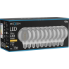 Mexen Vintis 10x LED-Filament-Spirallampe E27, G95, 4W, Warm - 2200K, 220 lm, rauch - L167-E27-0422-70x10