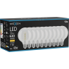 Mexen Vintis 10x Filament-Glühbirne Spirale LED E27, G95, 6W, Warm - 2700K, 630 lm, klar - L167-E27-0627-00x10