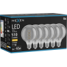 Mexen Vintis 6x LED-Filament Glühbirne Spirale E27, G95, 6W, Warm - 2700K, 510 lm, Rauch - L167-E27-0627-70x06