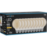 Mexen Vintis 10x Filament-LED-Glühbirne Spirale E27, G95, 8W, Warm - 2200K, 600 lm, Amber - L167-E27-0822-50x10
