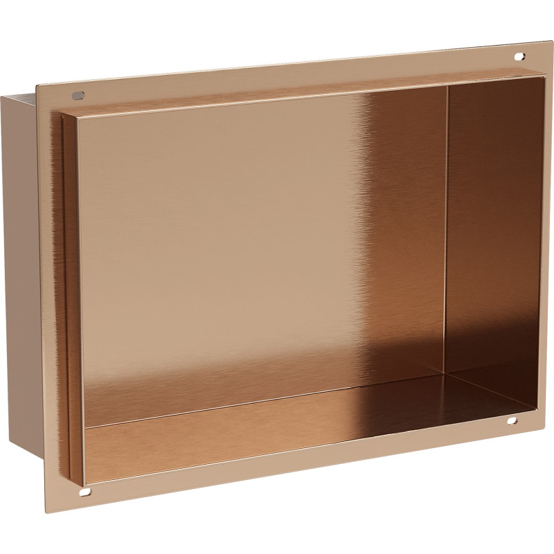 Mexen X-Wall-NR Nischenregal ohne Flansch 30 x 20 cm, gebürstetes Kupfer - 19C1302010