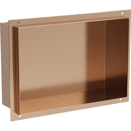 Mexen X-Wall-NR Nischenregal ohne Flansch 30 x 20 cm, gebürstetes Kupfer - 19C1302010