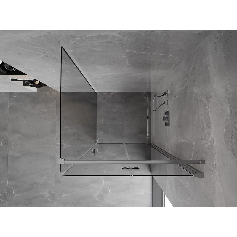 Mexen Mist-F Faltduschkabine rechts 120 x 120 cm, transparent, Chrom - 8A6T-120-120-01-00-P