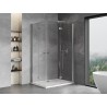 Mexen Mist-F Duo faltbare Duschkabine rechts 80 x 85 cm, transparent, Chrom - 8A6-080L-085P-01-00