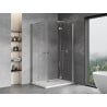 Mexen Mist-F Duo Duschkabine klappbar rechts 70 x 115 cm, transparent, Chrom - 8A6-070L-115P-01-00
