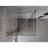 Mexen Mist-F faltbare Duschkabine links 70 x 70 cm, transparent, gold - 8A6T-070-070-50-00-L
